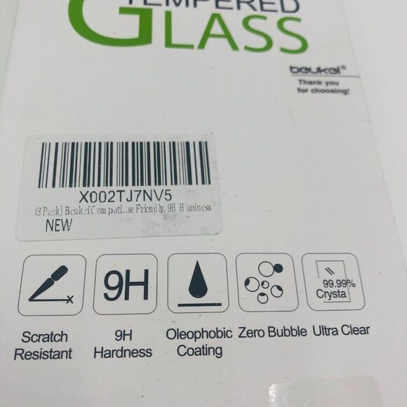Brand New BEUKEI Tempered Glass For LG Stylo 7 Screen Protector‎ - Picture 4 of 6